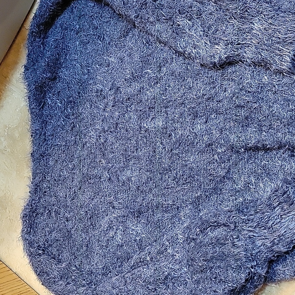 Fuzzy blue sweater